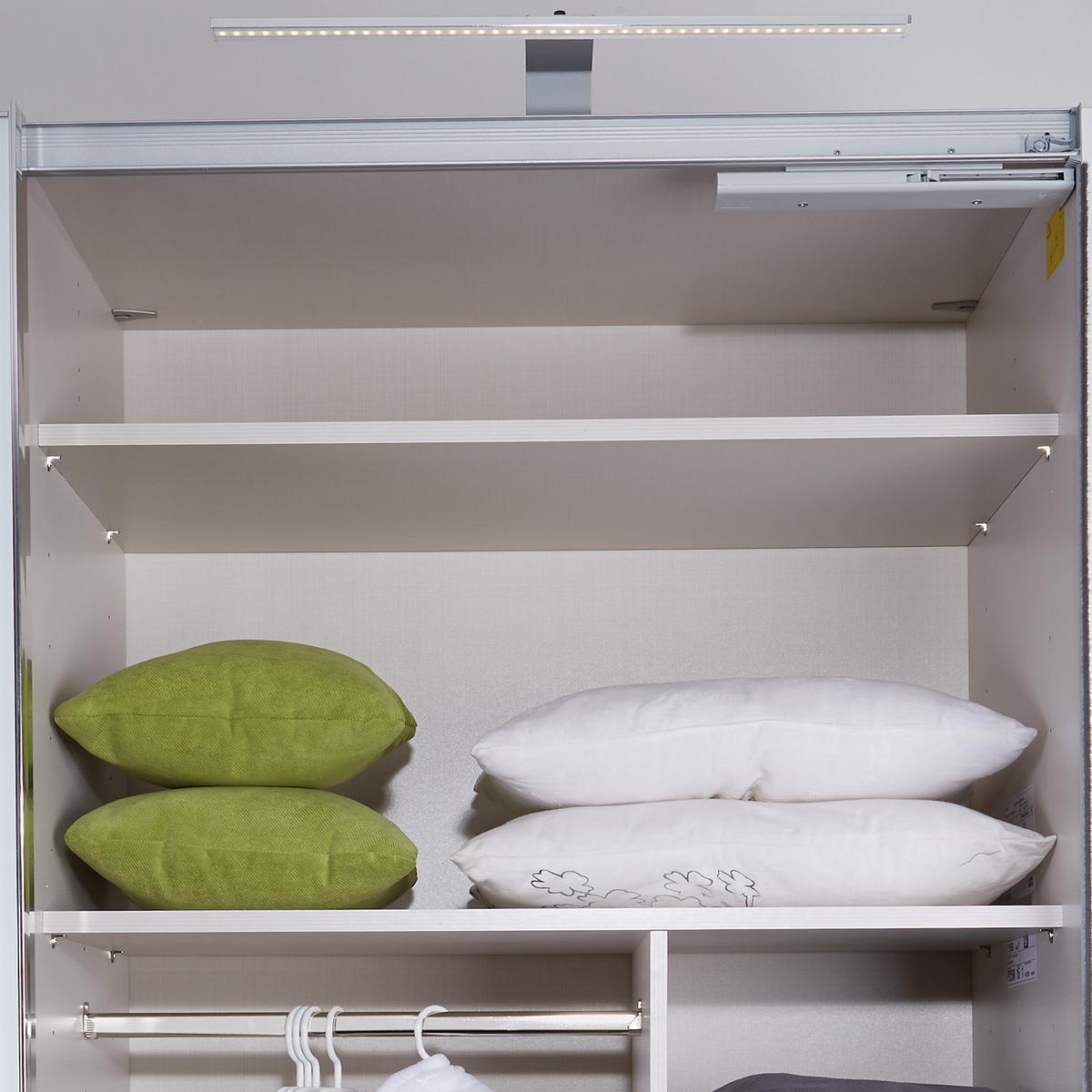 Inneneinteilung Kleiderschrank Sonate Grau + Kleiderstange - Grau, MODERN, Holzwerkstoff (97/151/47cm) - Luca Bessoni