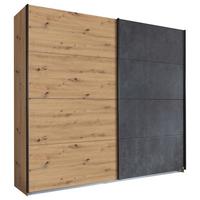 Schwebetürenschrank Tampa Anthrazit/Eiche Dekor B: 226cm - Anthrazit/Eiche Artisan, KONVENTIONELL, Holzwerkstoff (226/210/62cm) - Rauch Möbel