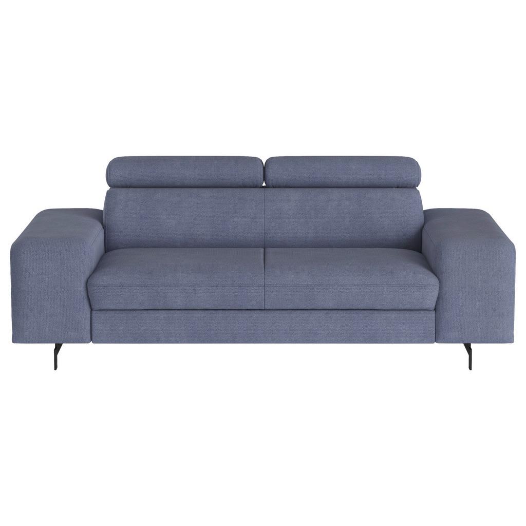 3-Sitzer-Sofa Emma mit Liegefunktion Blau B: 217 cm
