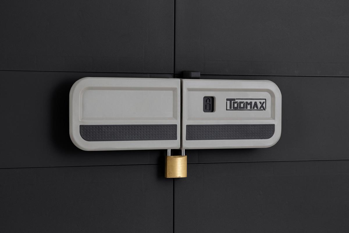 Geräteschrank 66/172/40 cm - Anthrazit, Basics, Kunststoff (66/172/40cm)