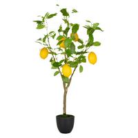 Kunstpflanze Gelb Grün Braun B: 21 cm - Gelb/Braun, Basics, Kunststoff (21/90/21cm)