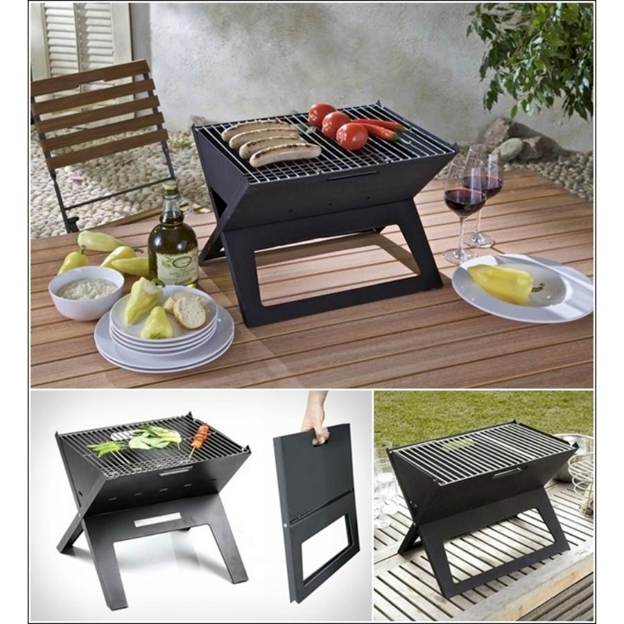 Grillező Hordozható Hordozható Grillező - fekete, Basics, fém