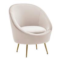 Křeslo LOU světle šedé - světle šedá/barvy zlata, Moderní, kov/textil (80/92/75cm) - PBJ