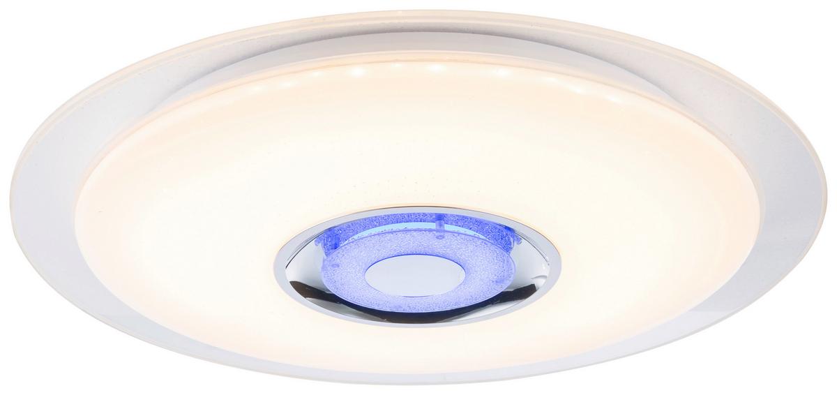 Led-deckenleuchte Ø 47,5 Cm Mit Farbwechsler Und Bluetooth - Opal/Weiß, MODERN, Kunststoff/Metall (47,5/5,7cm)