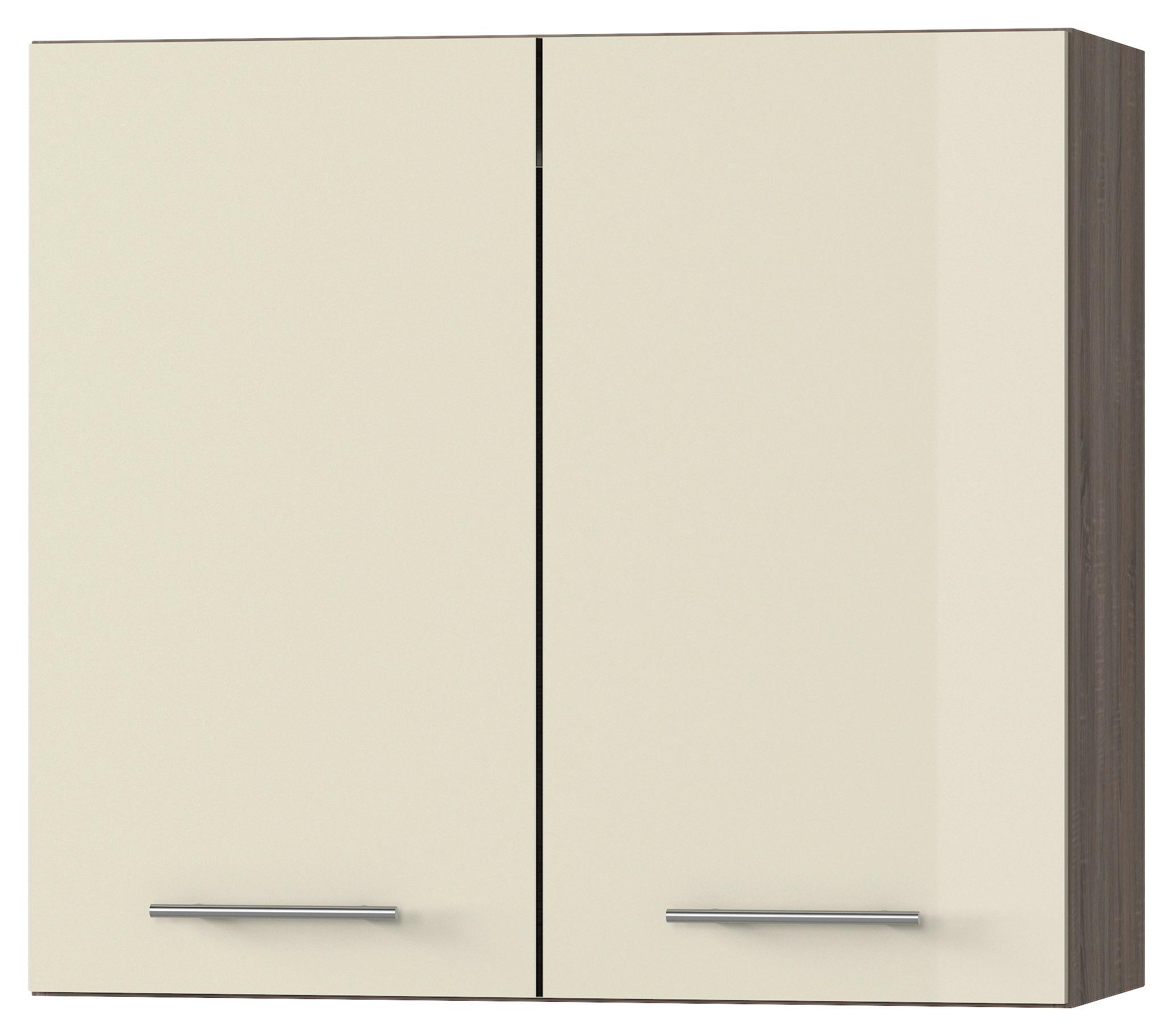 Felsőszekrény Corina 2 - bézs/tölgyfa, Modern, műanyag/faalapú anyag (80/72,4/34,6cm)