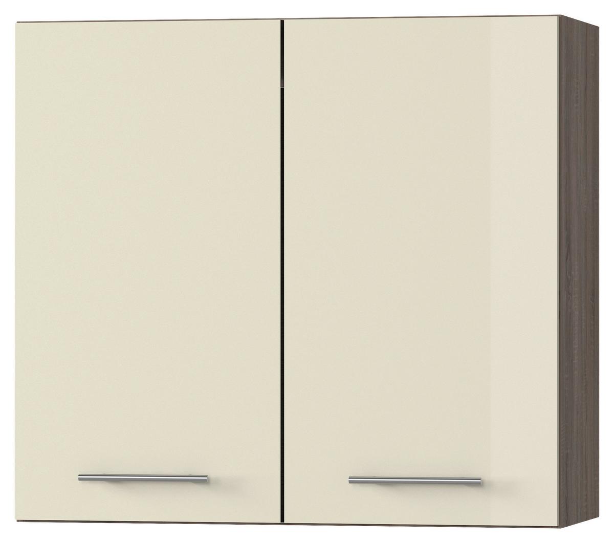 Felsőszekrény Corina 2 - bézs/tölgyfa, Modern, műanyag/faalapú anyag (80/72,4/34,6cm)