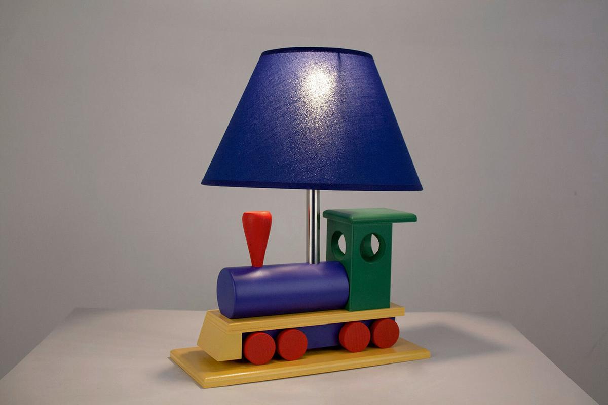 Kindertischleuchte 4112008 Lokomotive Multik. - Multicolor, Basics, Holz (32/27/14cm)