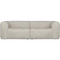 3,5-Sitzer Bean Naturfarben B: 242cm - Schwarz/Naturfarben, Design, Textil (242/73/96cm) - Livetastic