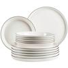 Tafelservice Sita Porzellan 6 Personen Geschirr Set - Schwarz/Weiß, Trend, Keramik - Mäser