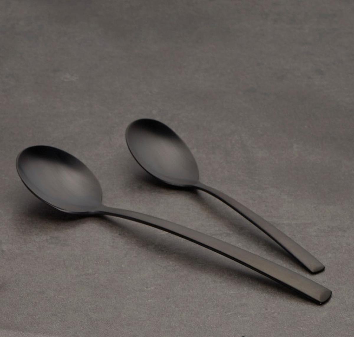 Besteckset 68-Teilig für 12 Personen - Schwarz, Basics, Metall - Echtwerk