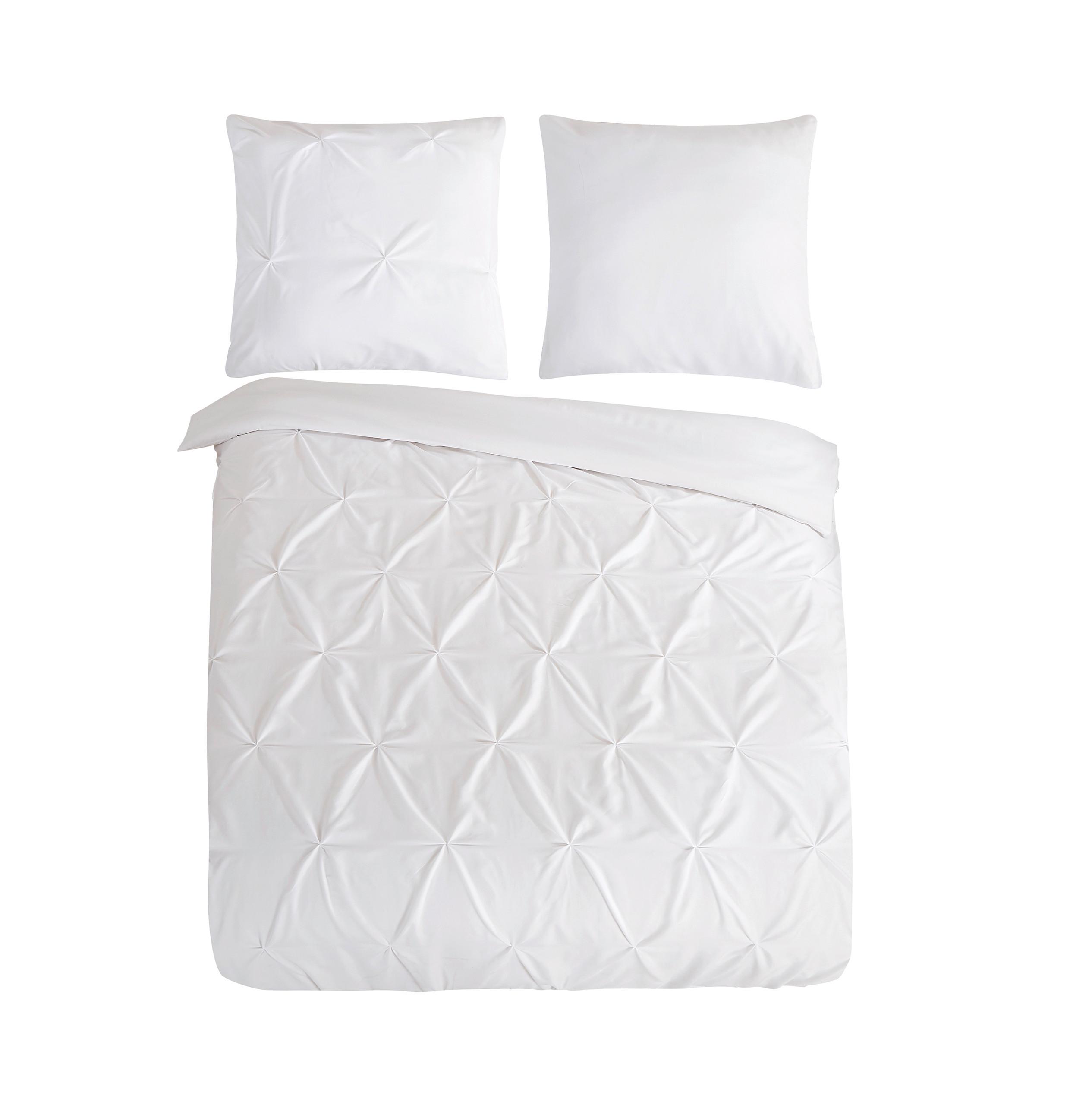 Bettwäsche Elegance Weiß 200x200 cm - Weiß, Basics, Textil (200/200cm)