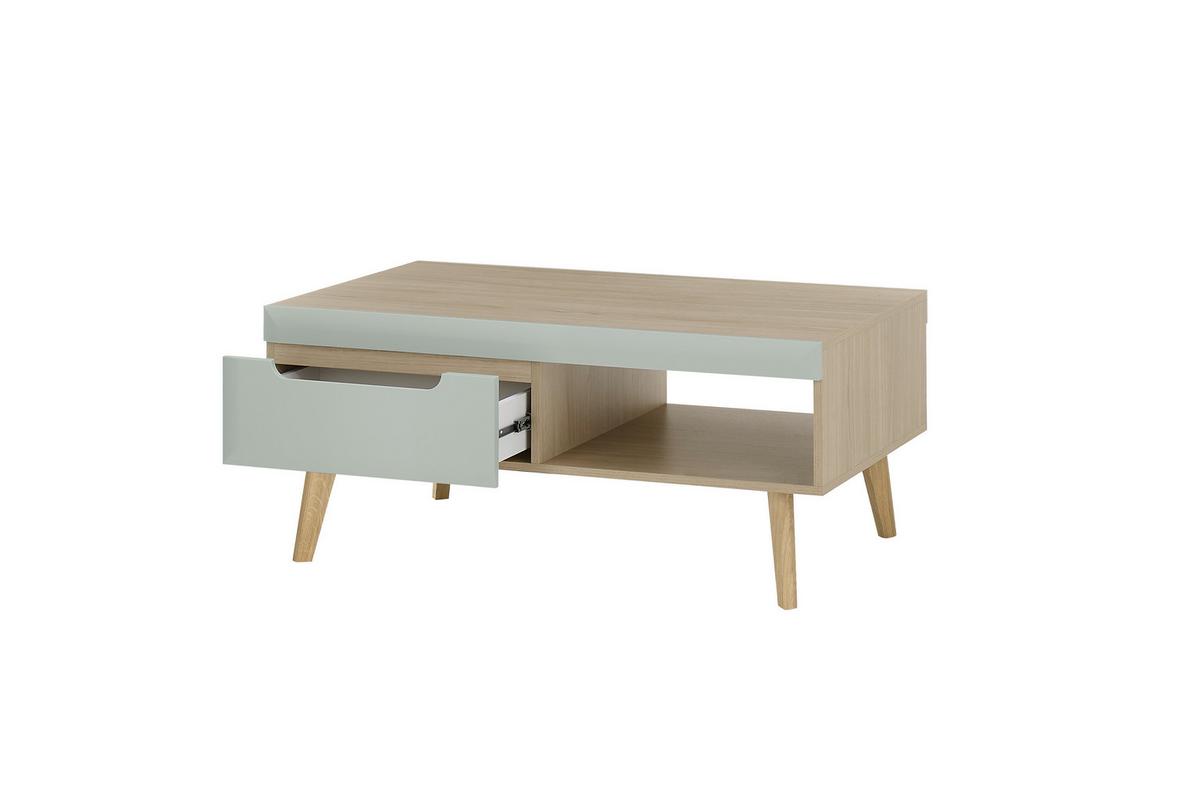 Couchtisch Svante Torge Grün/eichefarben B: 107 Cm - Eichefarben/Grün, Design, Holzwerkstoff (107/46/67cm) - MID.YOU