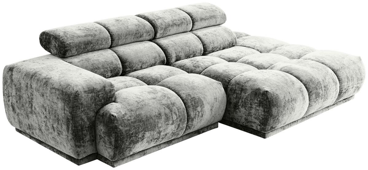 Ecksofa Chani Grau, Schenkel: 239x150 cm - Grau, MODERN, Textil (239/150cm) - MID.YOU