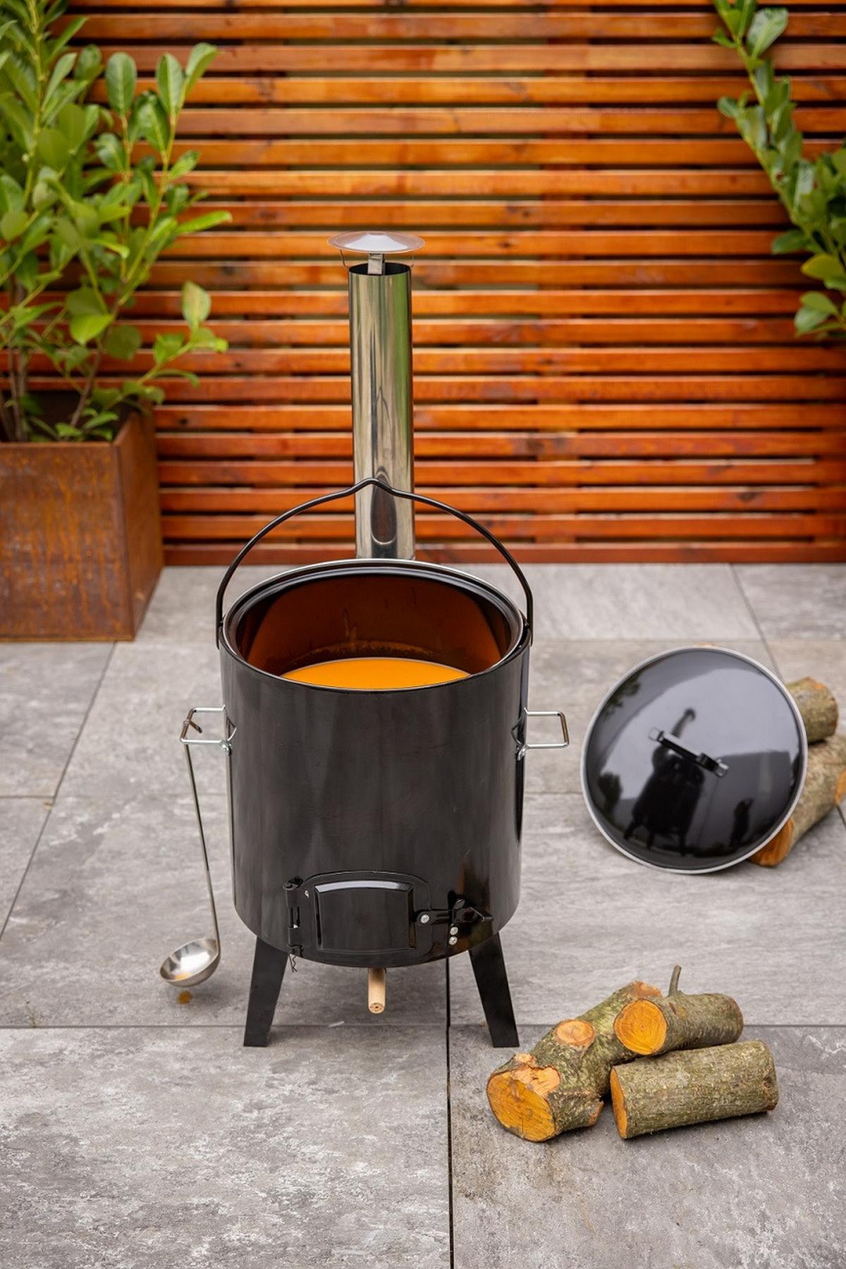 Dutch Oven Metall - Schwarz, LIFESTYLE, Metall (45,5/92/49,5cm)