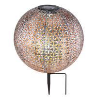 Solarleuchte 33629 - Silberfarben/Goldfarben, KONVENTIONELL, Metall (27/38cm) - Globo