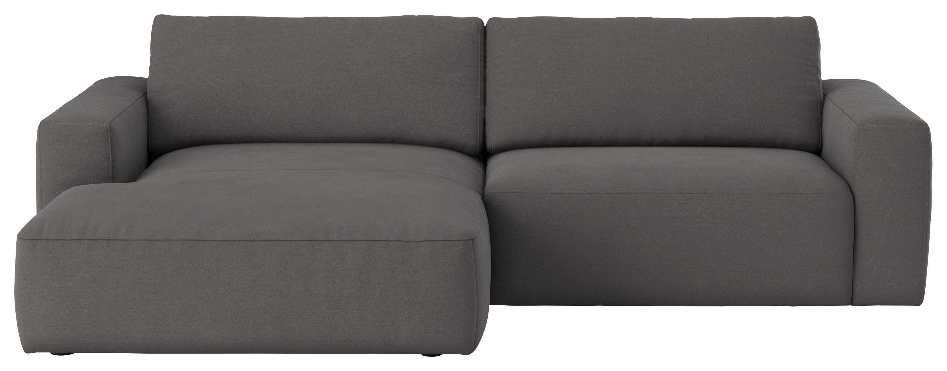 Ecksofa Lasso Dunkelgrau S: 175x283 cm - Dunkelgrau/Schwarz, MODERN, Textil (175/283cm) - MID.YOU