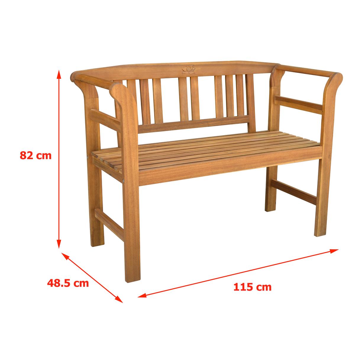 Gartenbank Ph-Aca-2gb-Rose - Akaziefarben, Basics, Holz (115/48,5/82cm)