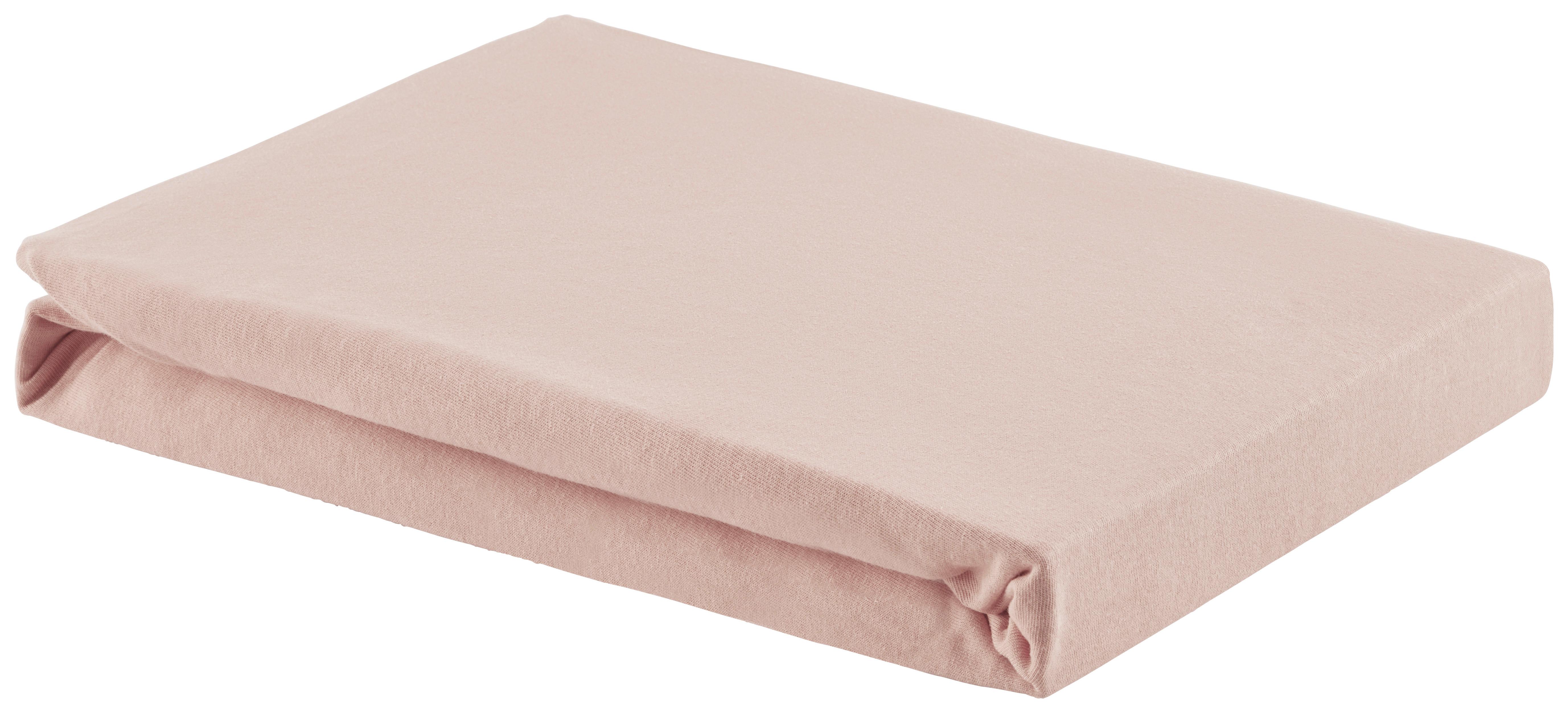 Elastické Prostěradlo Basic, 100/200cm, Růžová - růžová, textil (100/200cm) - Modern Living