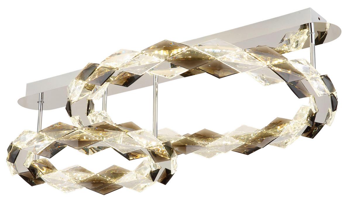 LED-Deckenleuchte 67318d2 - Klar, Design, Kunststoff/Metall (80/55/24,5cm) - Globo