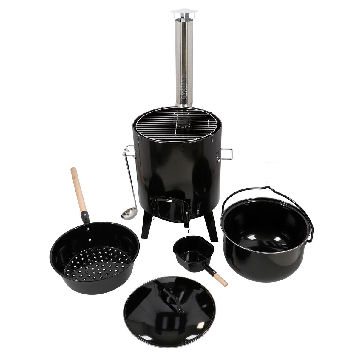 Dutch Oven Metall - Schwarz, LIFESTYLE, Metall (45,5/92/49,5cm)