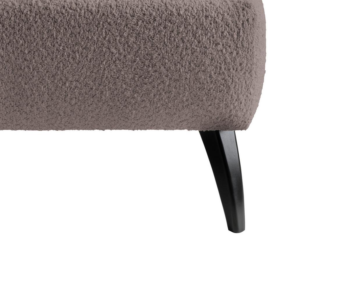 Hocker Colori Taupe H: 44 cm - Taupe/Schwarz, MODERN, Textil (66/44/66cm) - MID.YOU