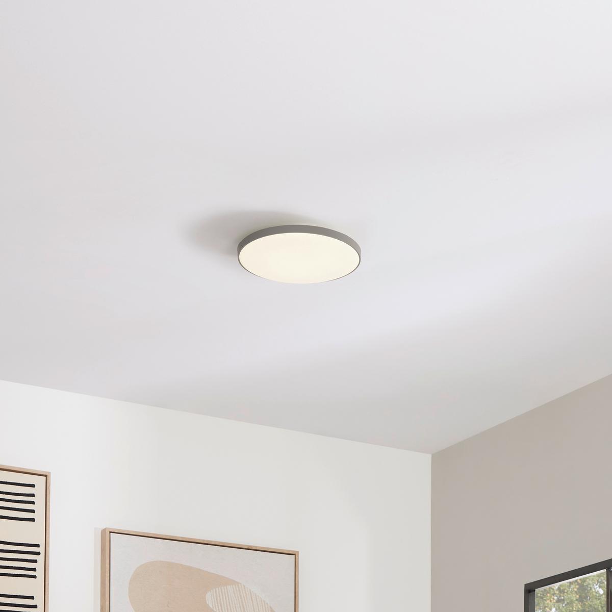 LED-Deckenleuchte Agata - Titanfarben, Basics, Kunststoff (27/5,6cm) - Luca Bessoni