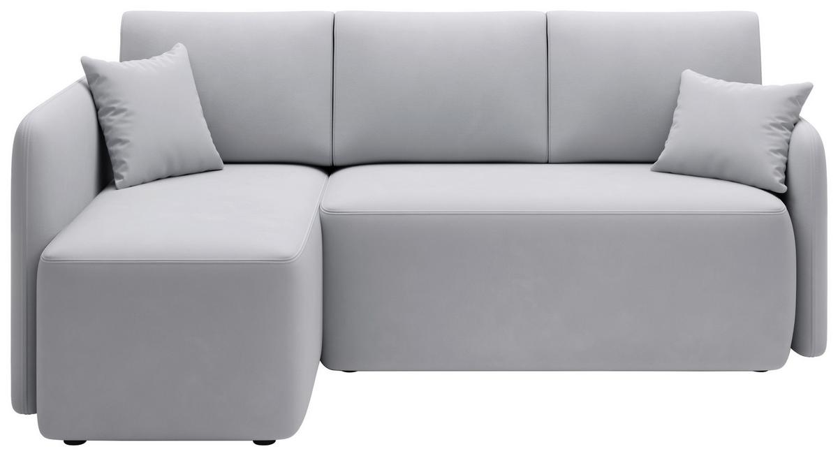 Ecksofa Hadson Hellgrau S: 150x206 Cm - Hellgrau/Schwarz, Design, Textil (150/206cm) - P & B