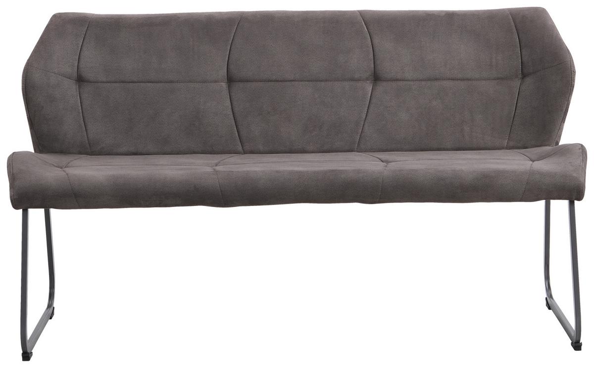Sitzbank Rimini - Grau, MODERN, Textil/Metall (160/86/63cm) - MID.YOU