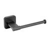 Toilettenpapierhalter Porto Black Schwarz, Wandmontage - Schwarz, MODERN, Metall (5,5/7,5/16,5cm) - Wenko