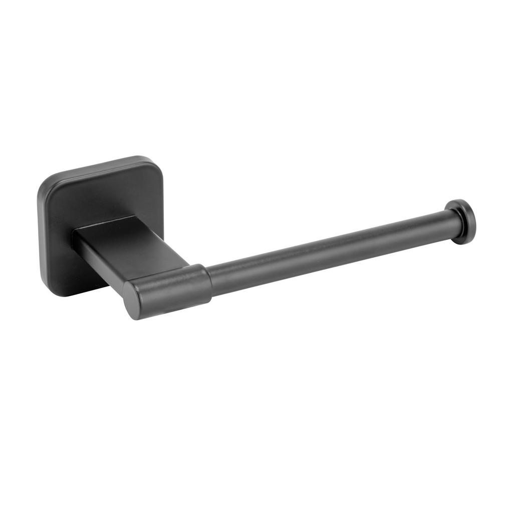 Toilettenpapierhalter Porto Black Schwarz, Wandmontage