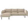 Ecksofa Salama - Beige/Schwarz, Design, Textil (160/268/100cm) - Livetastic
