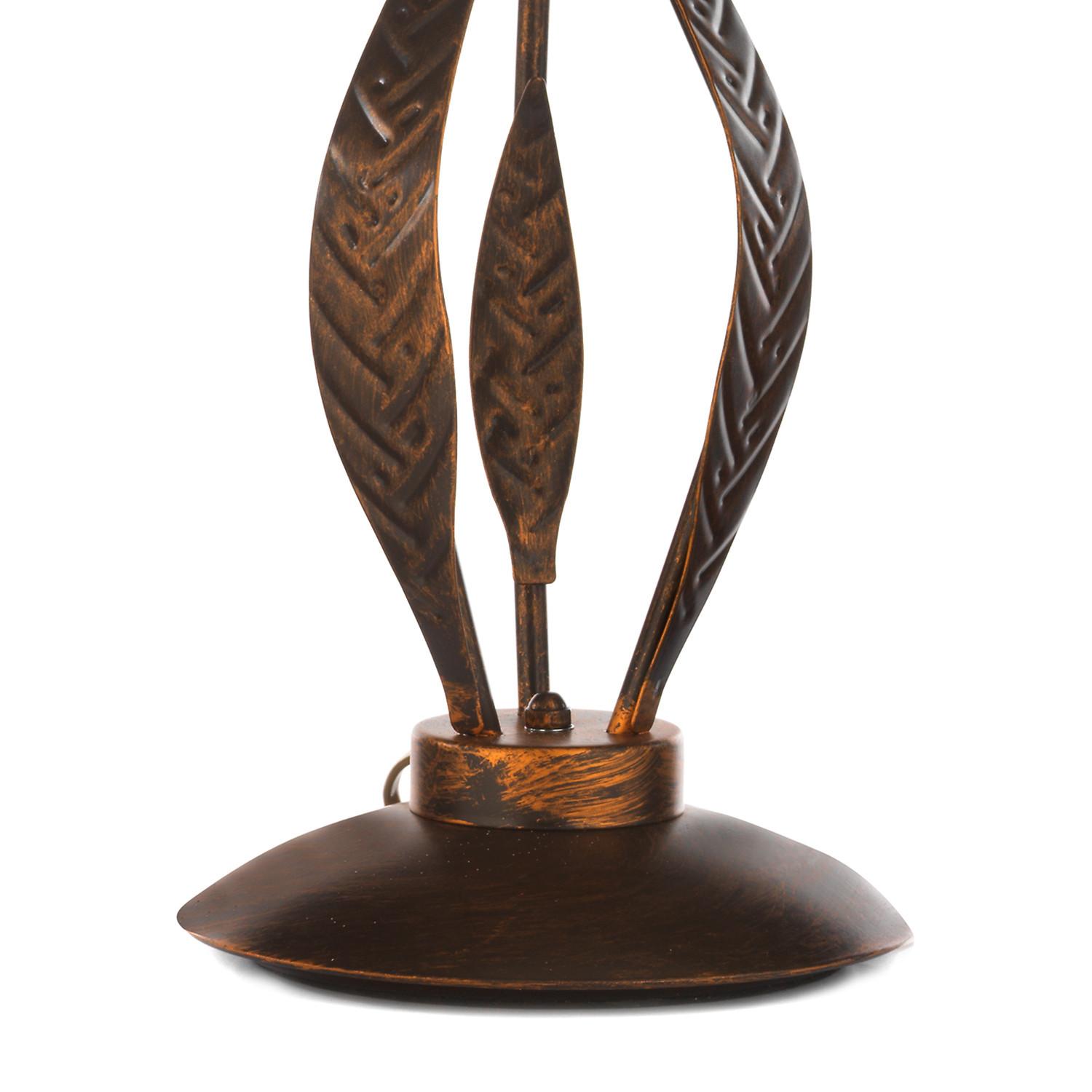 Tischleuchte 4230/Lg - Bronzefarben, KONVENTIONELL, Glas/Metall (48/48/61cm)
