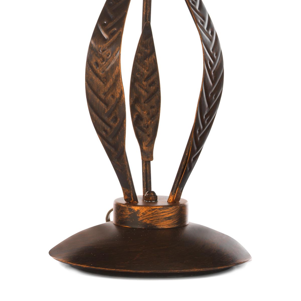 Tischleuchte 4230/Lg - Bronzefarben, KONVENTIONELL, Glas/Metall (48/48/61cm)