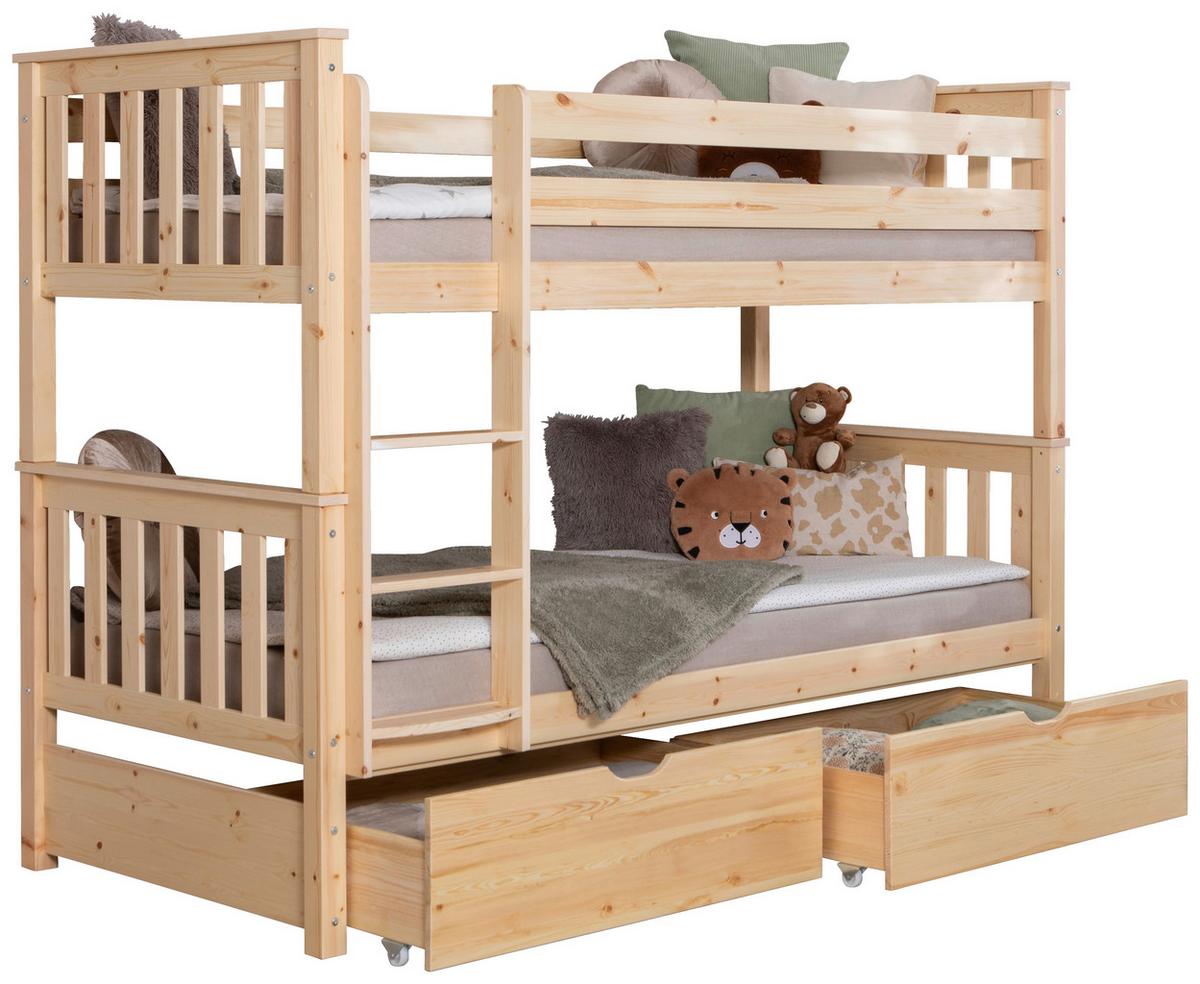 Etagenbett 976080 Sammy - Naturfarben, MODERN, Holz (90/200cm) - MID.YOU