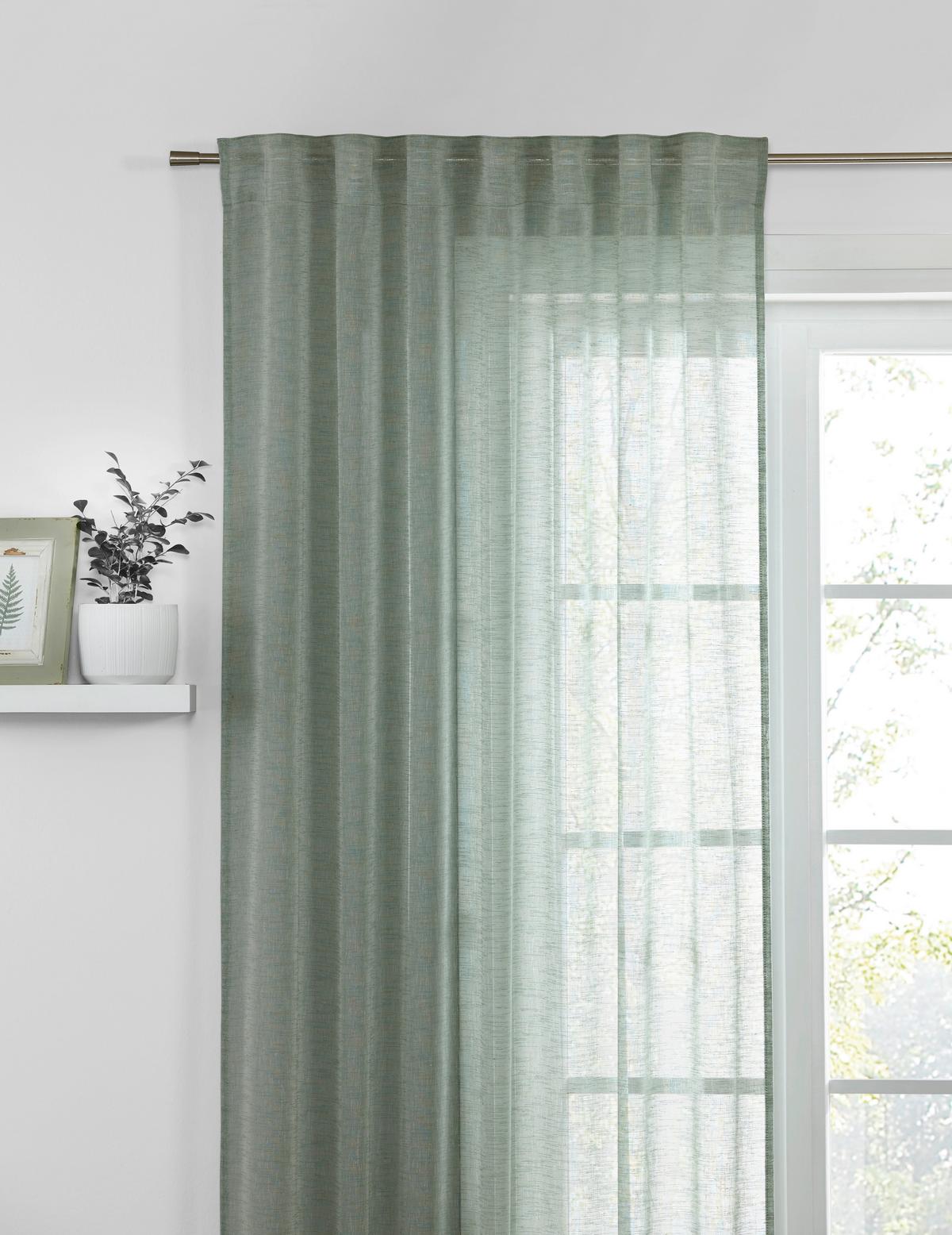 HOTOVÝ ZÁVES Sigrid, 140/245cm - zelená, Romantik / Landhaus, textil (140/245cm) - Premium Living