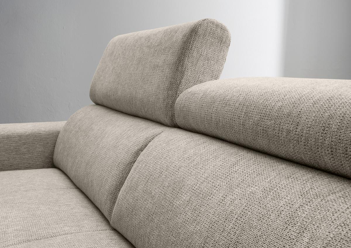 Ecksofa Intera, Beige S: 276x188 Cm - Beige/Schwarz, KONVENTIONELL, Textil (276/188cm) - Livetastic