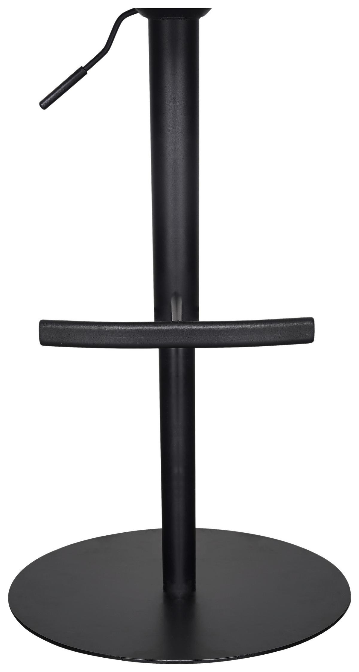 Barhocker Triest Grau B: 43 cm - Schwarz/Grau, MODERN, Leder/Metall (43/92/113/51,5cm) - Livetastic