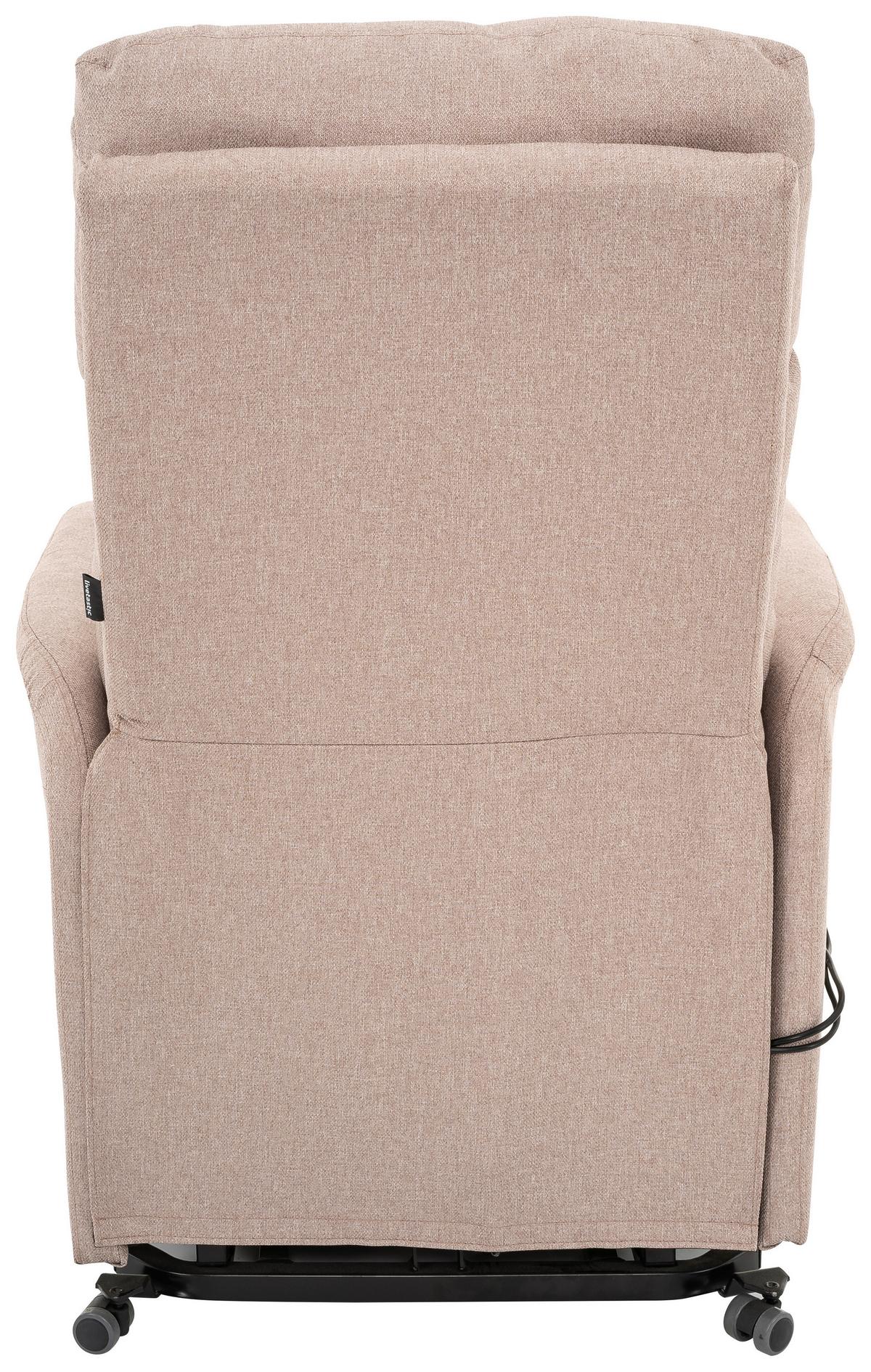 Relaxsessel Luxo Sandfarben B: 68 Cm - Sandfarben/Schwarz, Design, Textil/Metall (68/100/94cm) - Livetastic