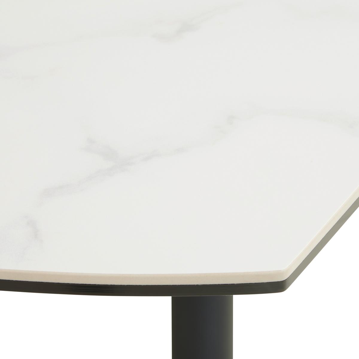 Esstisch Dalia - Schwarz/Weiß, LIFESTYLE, Glas/Keramik (80-130/75-77/130cm) - MID.YOU