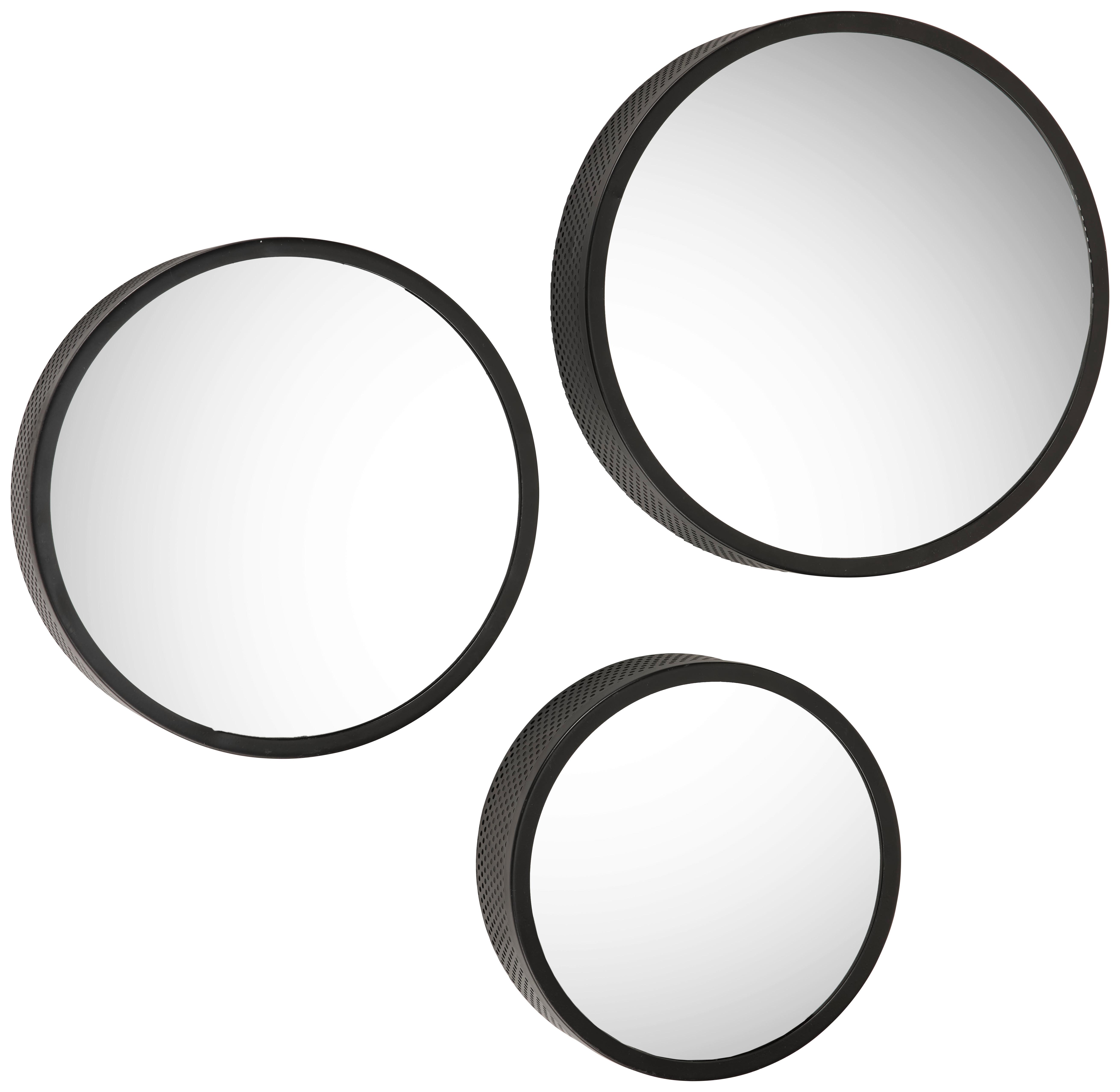 Nástenná Dekorácia Mirror - čierna, Design, kov/sklo (30/6.5cm) - Modern Living
