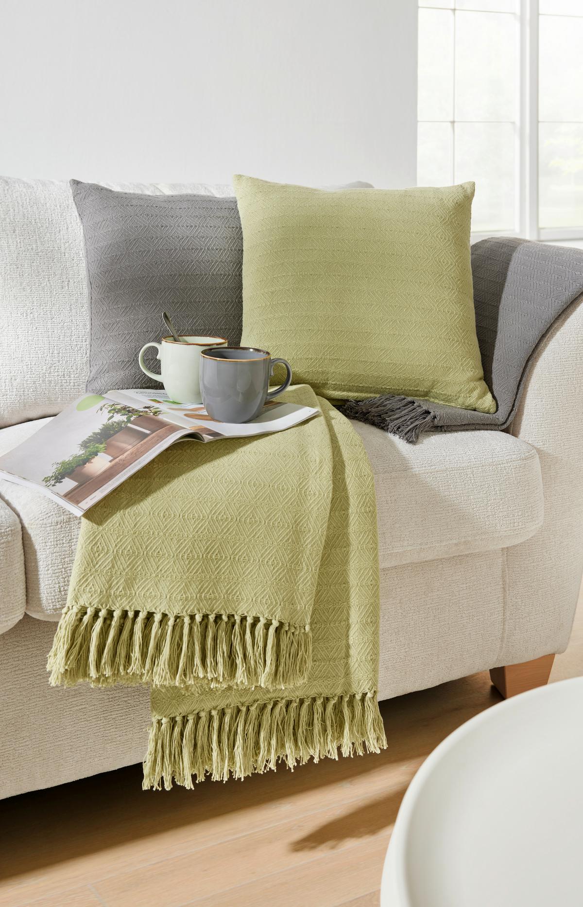 Dekorační polštář Tara, 45/45cm, zelená - zelená, Lifestyle, textil (45/45cm) - Mömax
