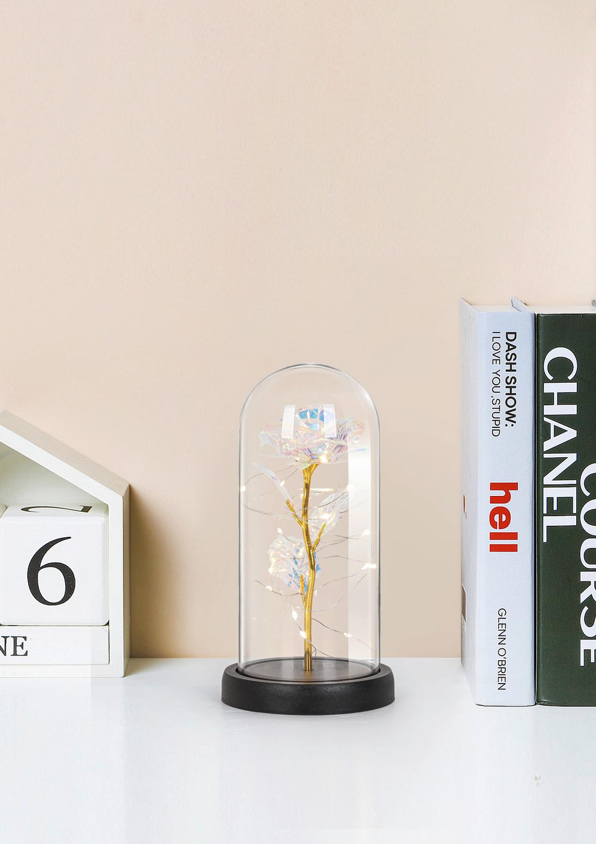 DEKORAČNÍ LED SVÍTIDLO FLOWI - černá/průhledné, Moderní, plast (11cm) - Mömax