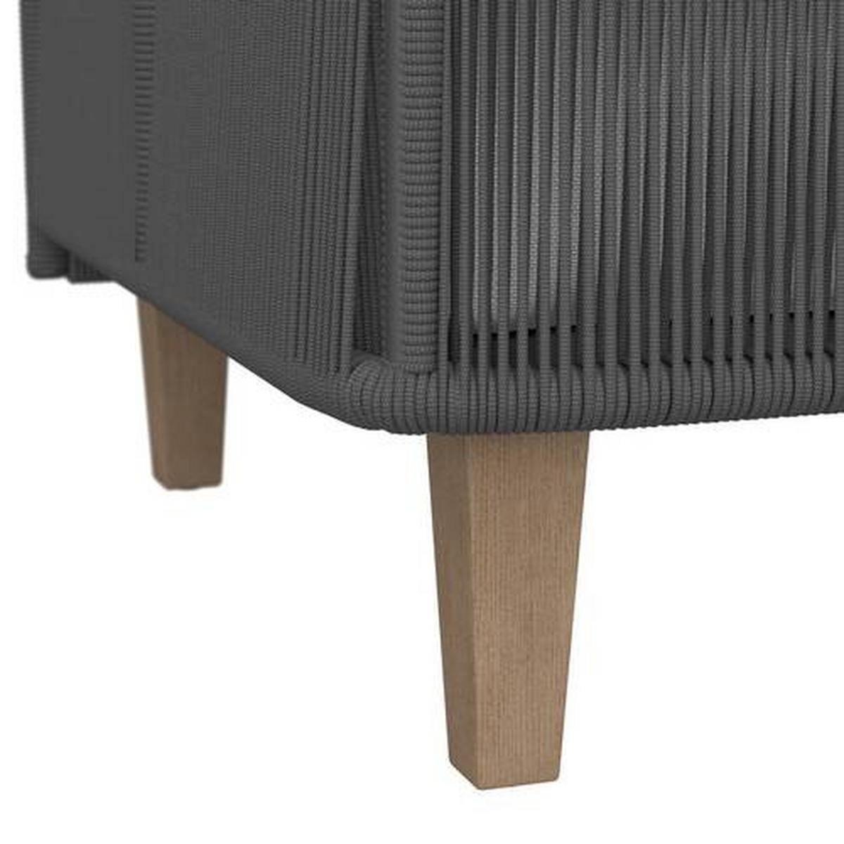 Záhradná sedacia súprava MALIA - farba akácie/svetlosivá, Modern, kov/drevo (146/60/72cm) - Bessagi Garden