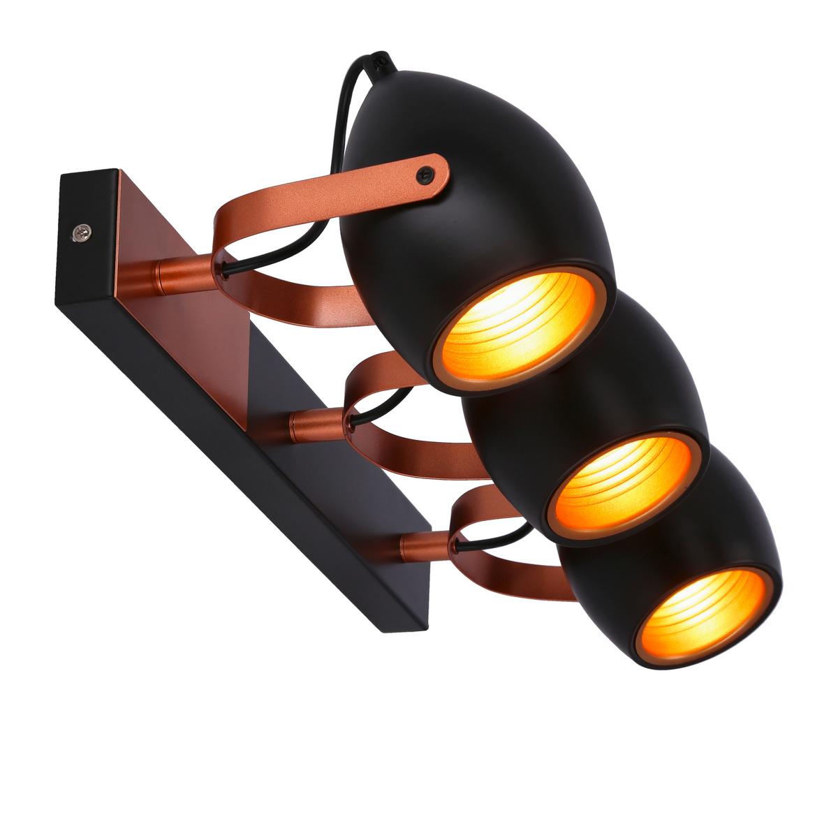 DECKENSTRAHLER 93-82589 - Schwarz, Design, Metall (46/25/13cm)