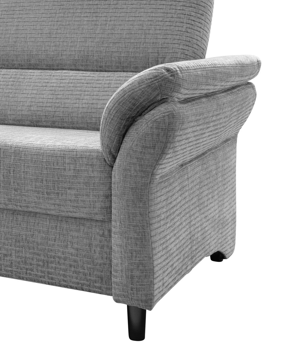 3-Sitzer-Sofa Cavoli, Grau L B: 192 cm - Schwarz/Grau, MODERN, Textil (192/90/89cm) - Livetastic