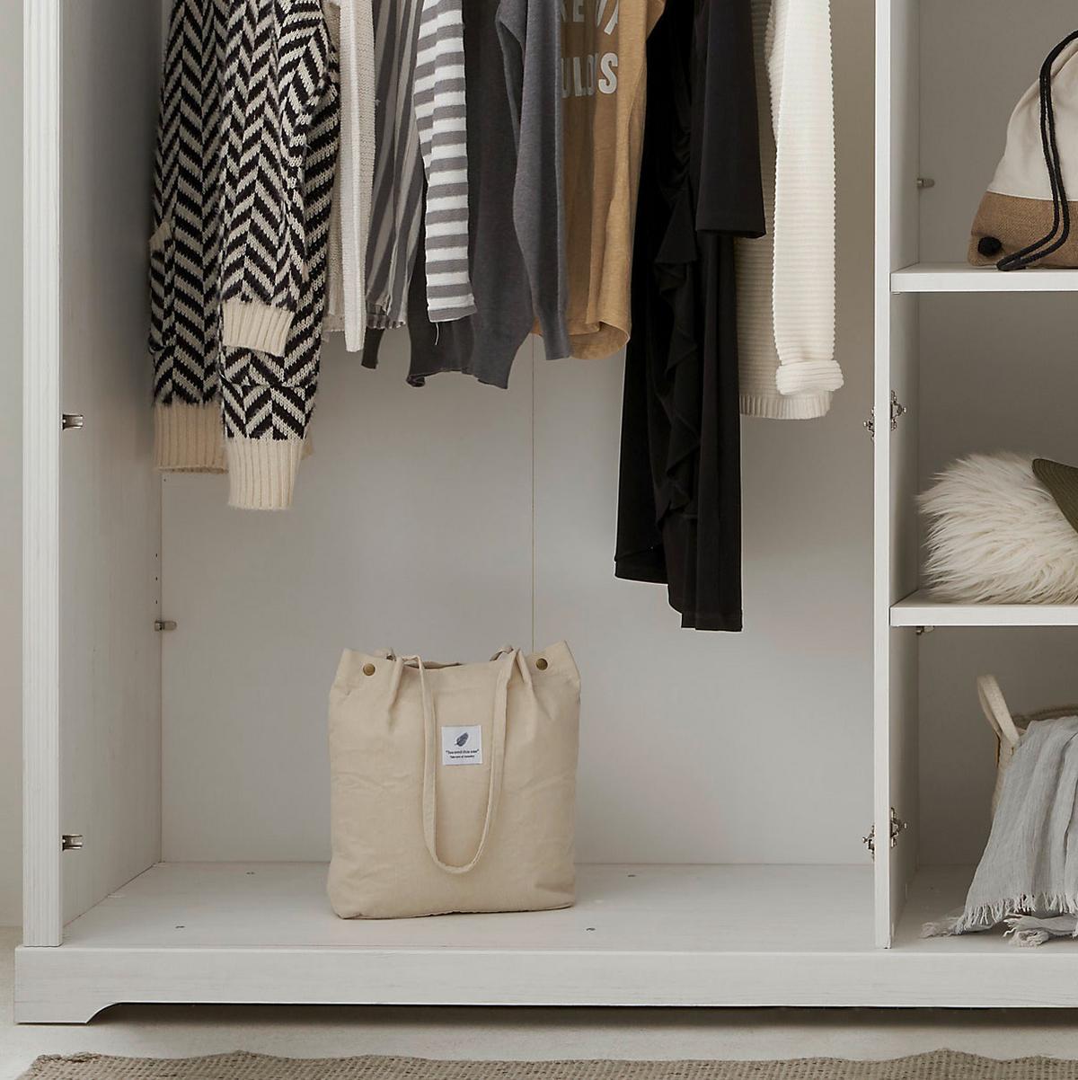 Drehtürenschrank Mit Spiegel 264cm Jasmin, Weiß - Weiß/Eiche Artisan, LIFESTYLE, Holzwerkstoff (264/220/64cm)