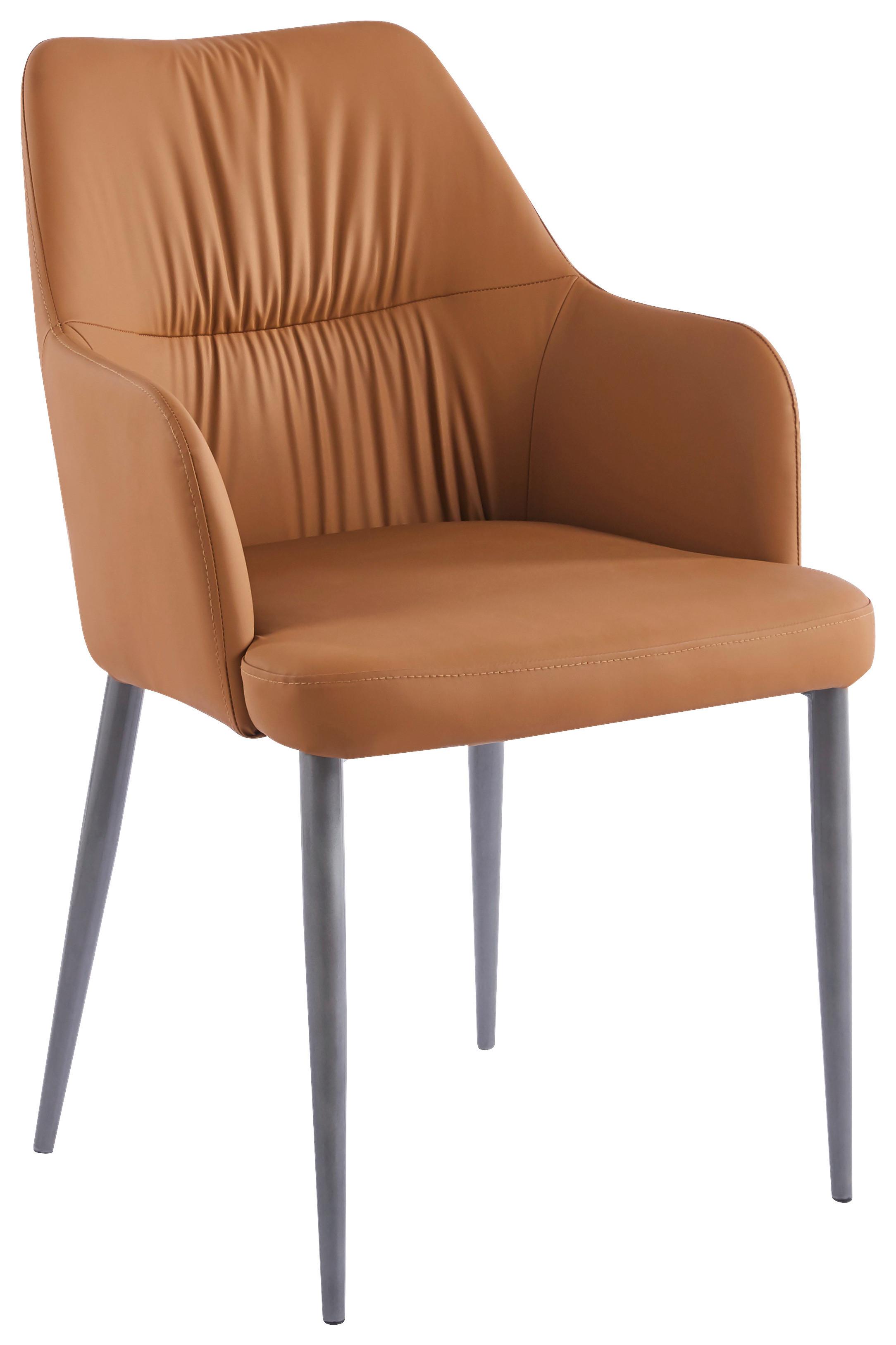 SADA STOLIČIEK S PODRÚČKAMI MERIT - svetlohnedá/čierna, Modern, kov/textil (55/88/64cm) - MID.YOU