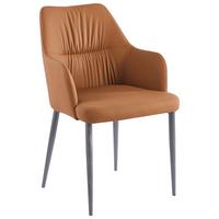 SADA ŽIDLÍ S PODRUČKAMI MERIT - černá/světle hnědá, Moderní, kov/textil (55/88/64cm) - MID.YOU