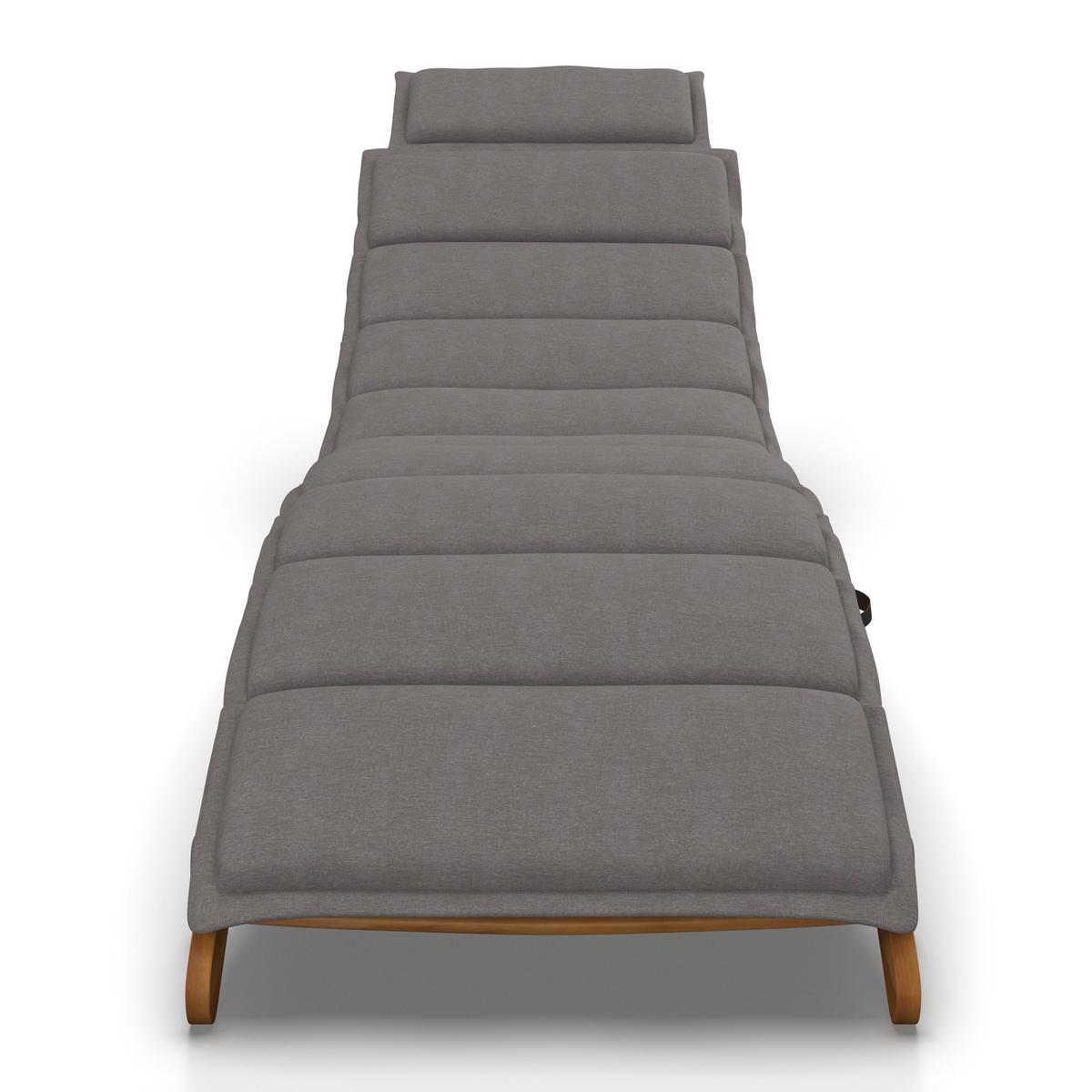 Záhradné ležadlo BORA sivá - sivá, Modern, drevo/textil (180/54/62cm) - Bessagi Garden