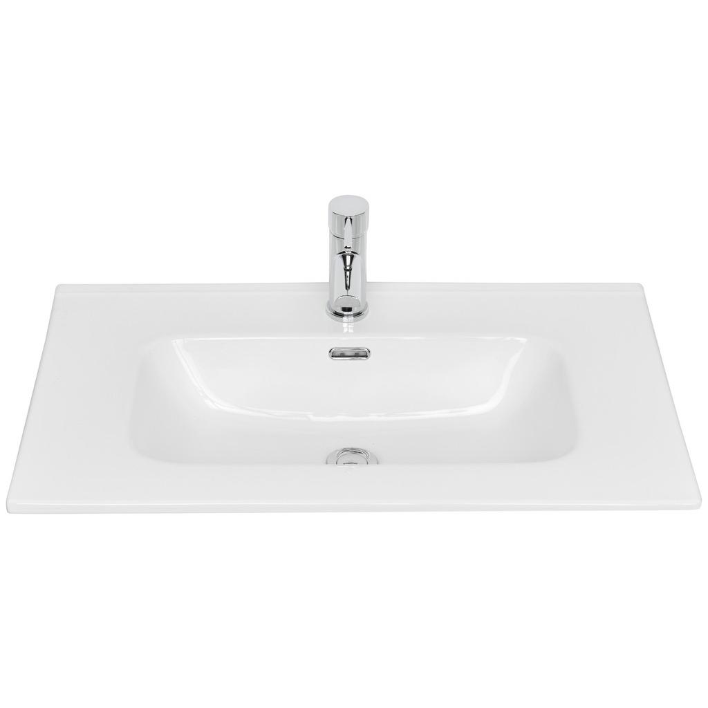 Waschbecken Denia aus Keramik 75x46 cm Weiß